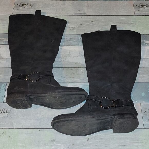 Avenue Tall Black Boots sz 9 Wide - Picture 1 of 4